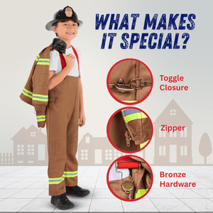 Tan Fire Fighter Costume - Kids