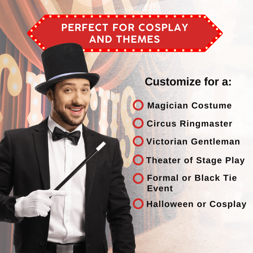 Tuxedo Top Hat - Adults