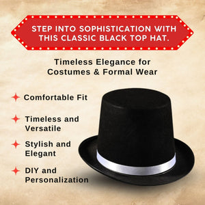 Tuxedo Top Hat - Adults