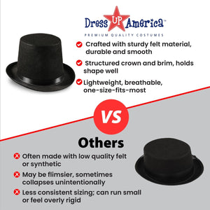 Tuxedo Top Hat - Adults