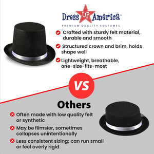 Tuxedo Top Hat - Adults