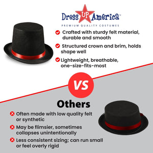 Tuxedo Top Hat - Adults