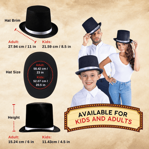 Tuxedo Top Hat - Adults