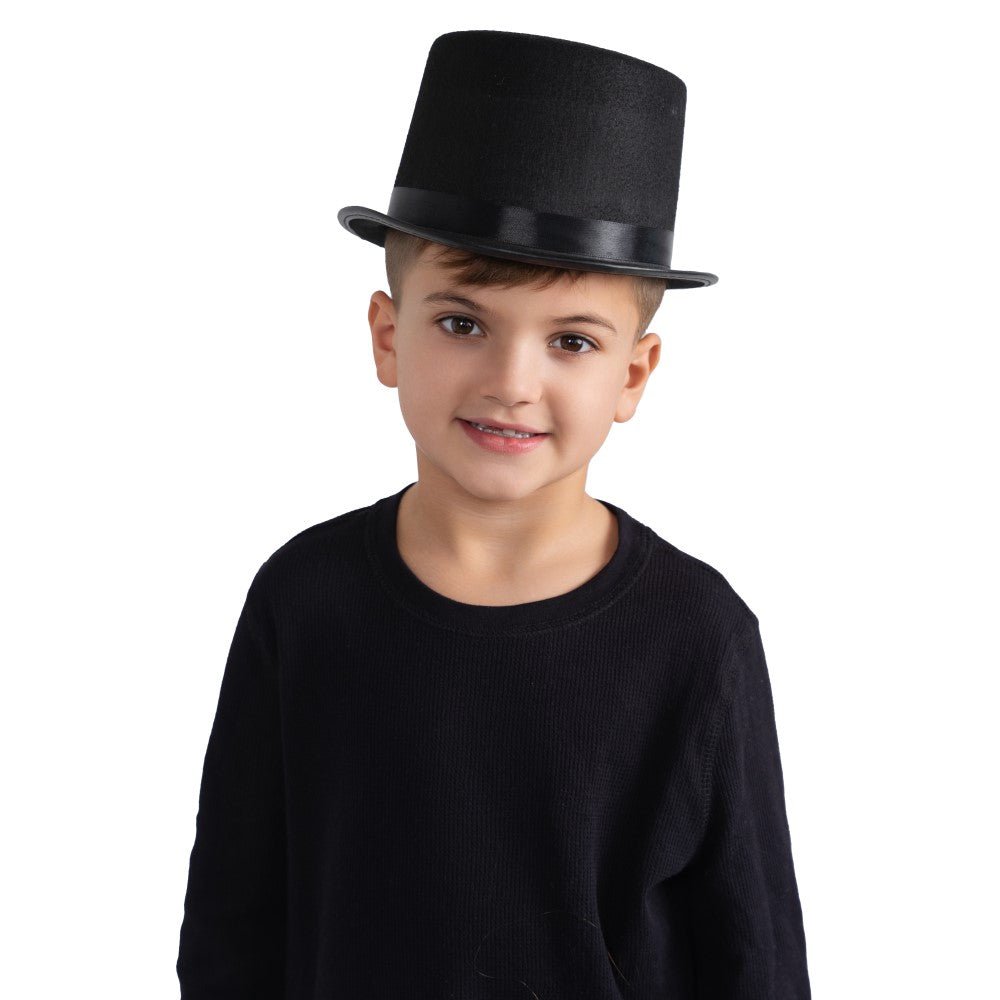 Dress Up America Tuxedo Top Hat Silver Trim Kids