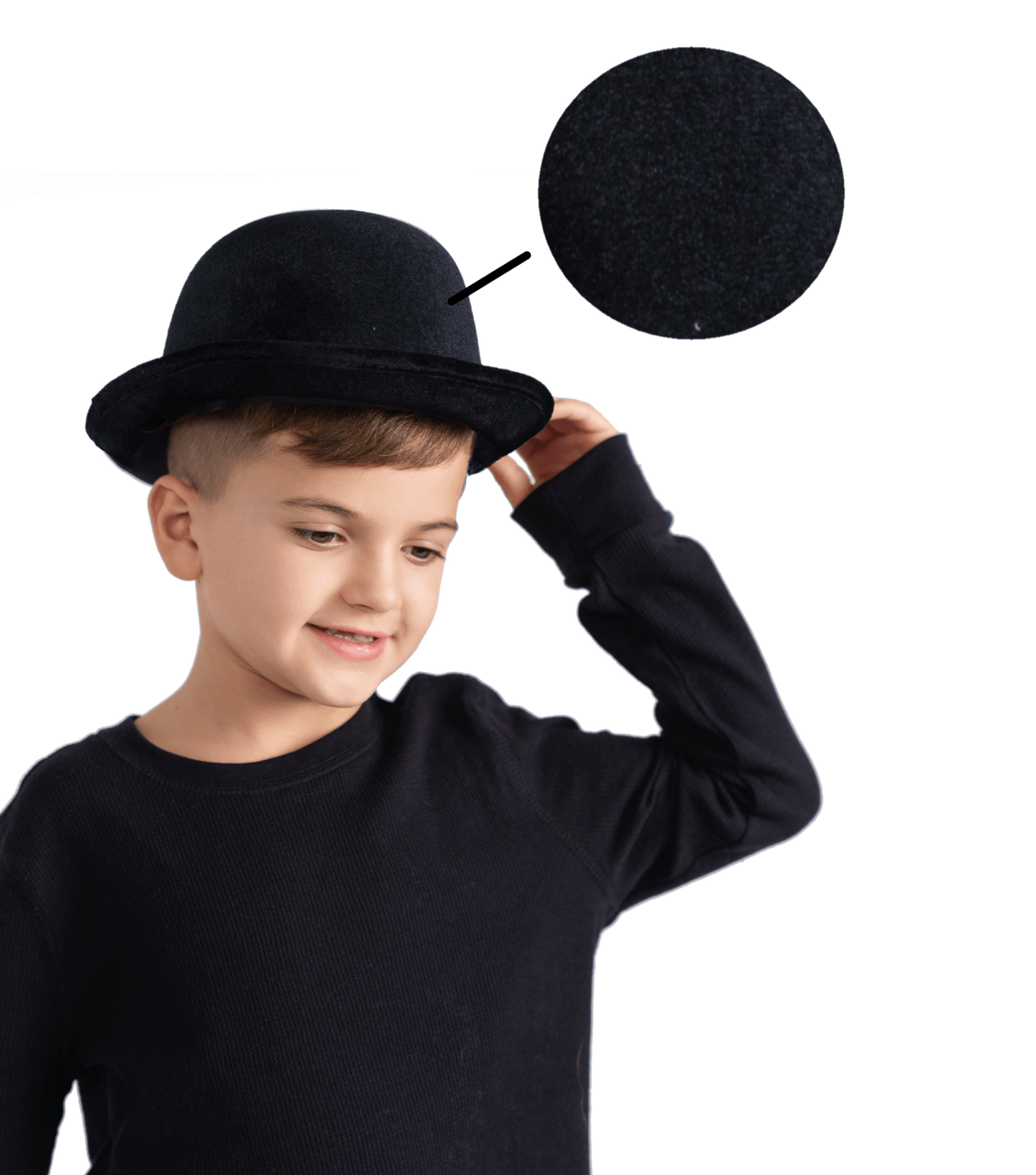 Top Hat Black Velvet Childs Top Hat Black Velvet Childs