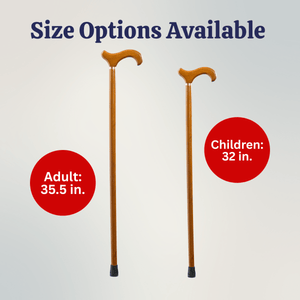 Wooden Cane with Derby Handle